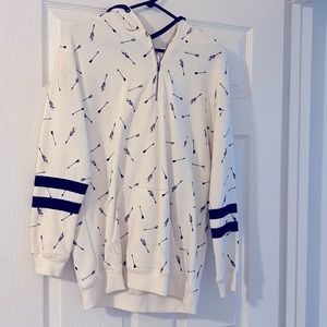 Boundaries, medium sized pull over with Hoodie.